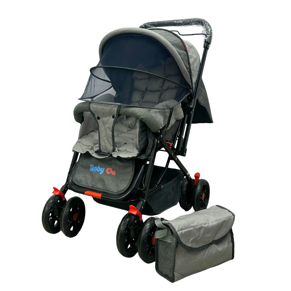 Coche de bebé Baby On Deluxe Con Capota Extra Grande Reversible