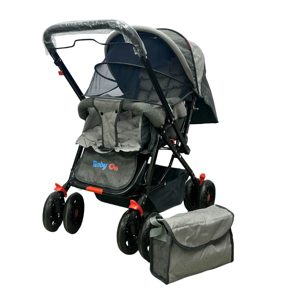 Coche de bebé Baby On Deluxe Con Capota Extra Grande Reversible
