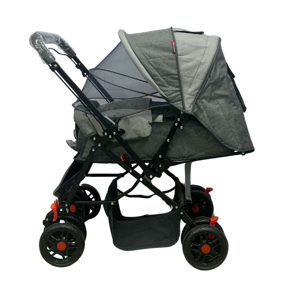 Coche de bebé Baby On Deluxe Con Capota Extra Grande Reversible