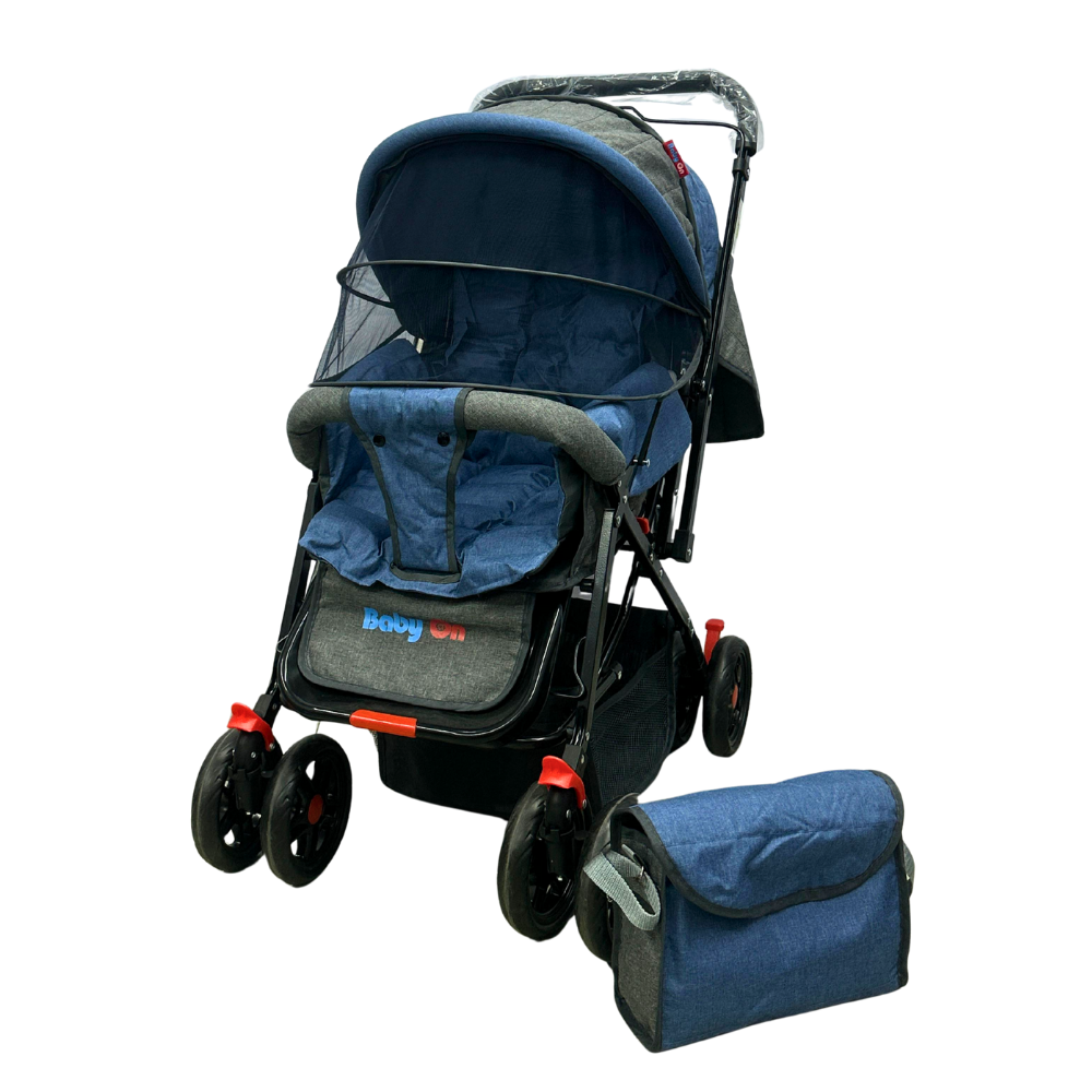 Coche de bebé Baby On Deluxe Con Capota Extra Grande Reversible