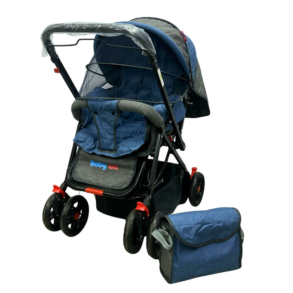 Coche de bebé Baby On Deluxe Con Capota Extra Grande Reversible