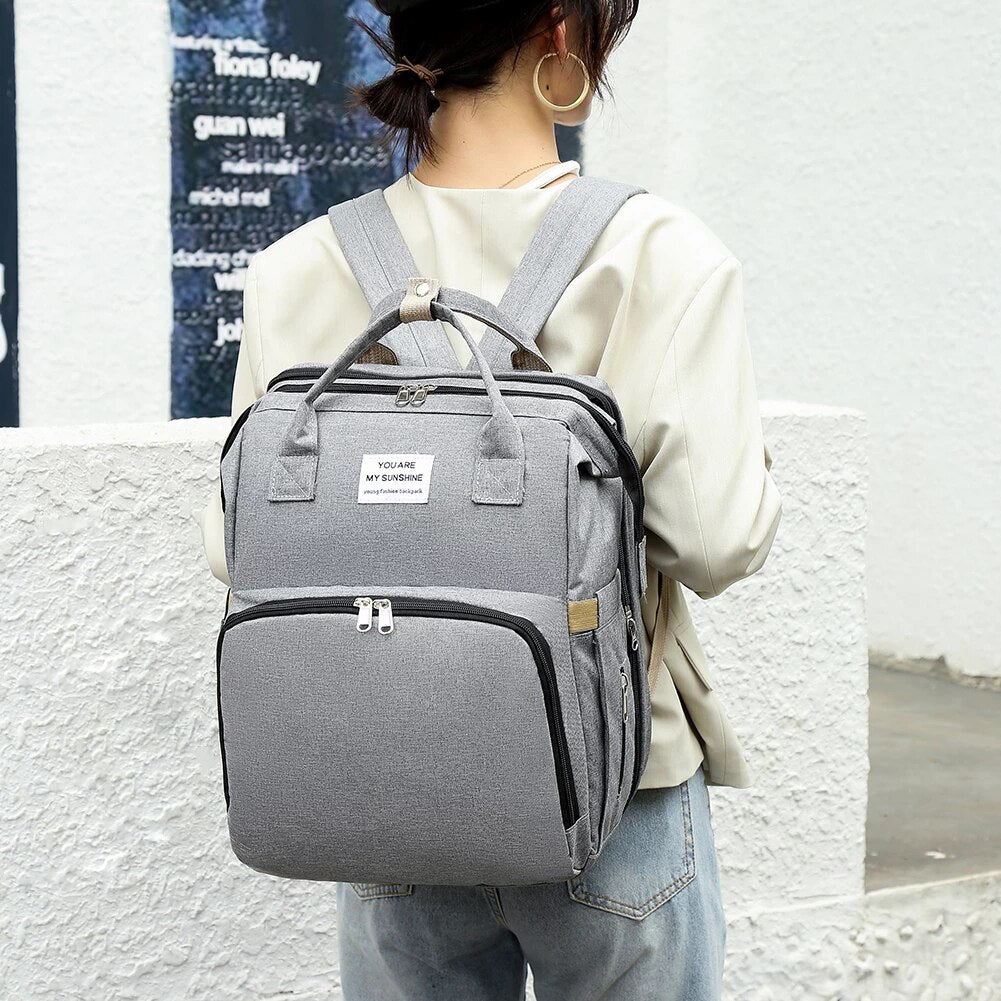 Morral Pañalera Tipo Cuna Con Cambiador 3 en 1
