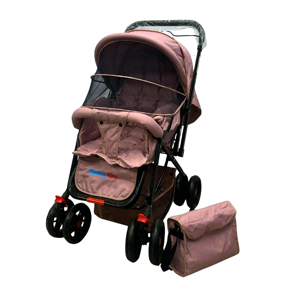 Coche de bebé Baby On Deluxe Con Capota Extra Grande Reversible