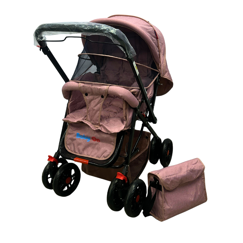 Coche de bebé Baby On Deluxe Con Capota Extra Grande Reversible