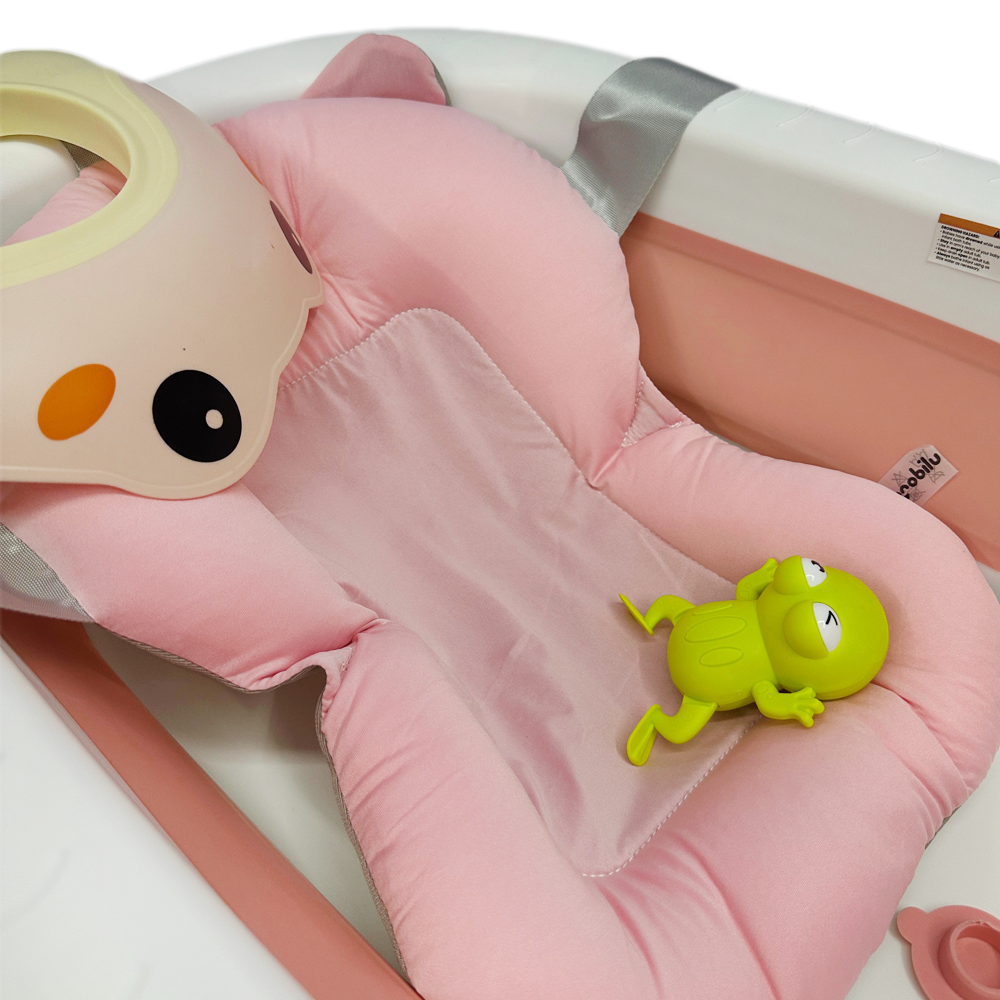 Bañera Para Bebe Plegable Con Termometro +Cojín+Gorro De Baño +Juguetes Flotantes!