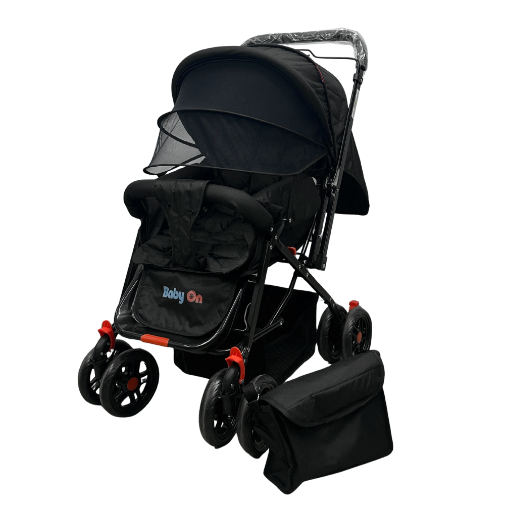 Coche de bebé Baby On Deluxe Con Capota Extra Grande Reversible
