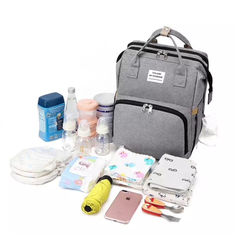 Morral Pañalera Tipo Cuna Con Cambiador 3 en 1