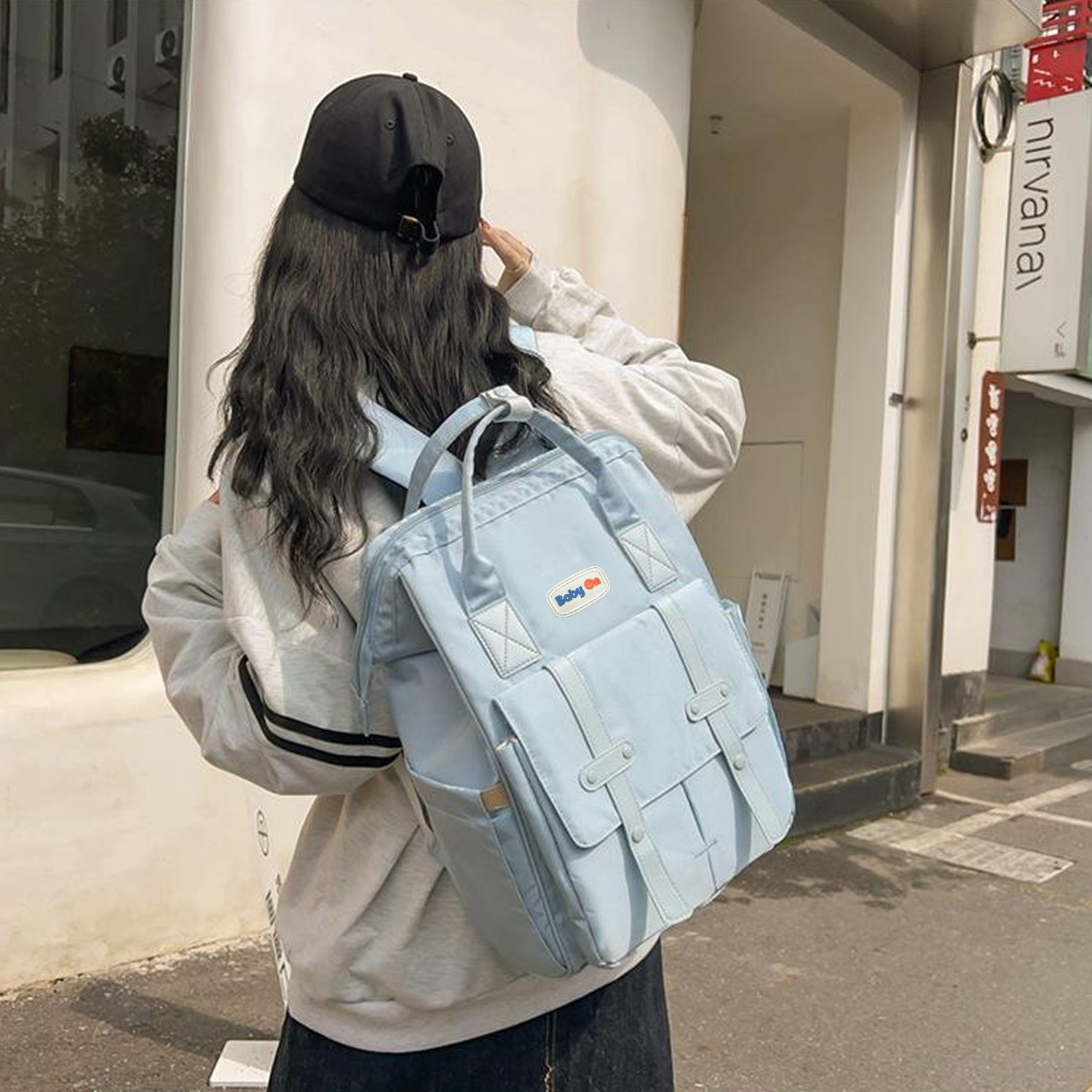 Mochila Pañalera Lux + Cambiador Para Bebes Multiusos Baby On