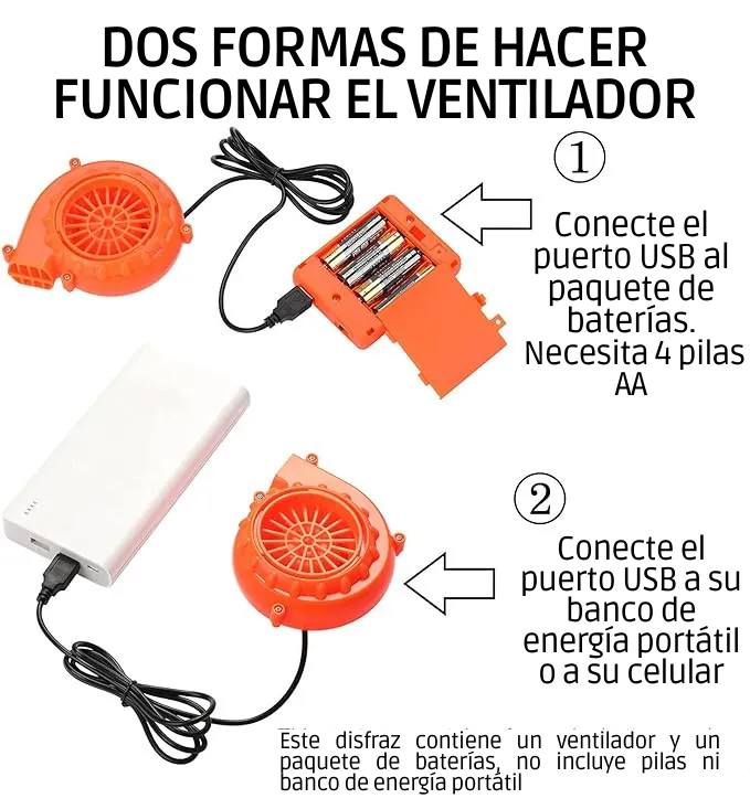 Disfraz Inflable Dragón De Fuego Para Niño Con Ventilador Y Caja De Baterías Halloween 88x144cm