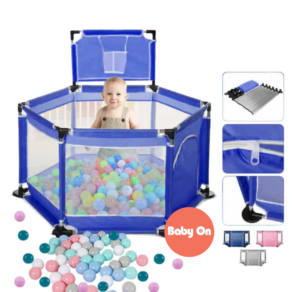 Corralito Piscina Con 30 Pelotas Para Bebes Y Niños Baby On
