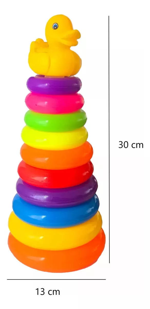 Torre Apilable de Aros de Colores Animales