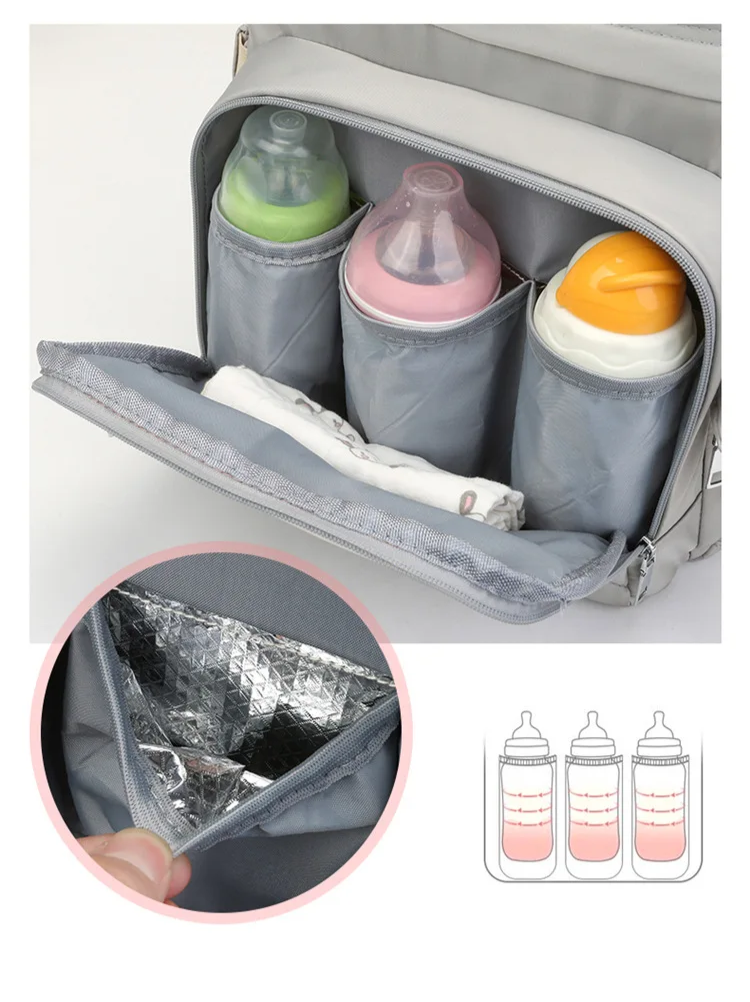 Morral Pañalera De Lujo Con Monedero Y Cambiador Para Bebe