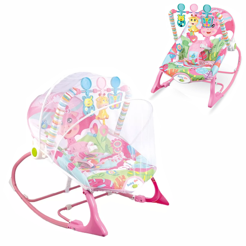 Silla Mecedora, Vibradora Y Musical Para Bebe 3 En 1 Babyon