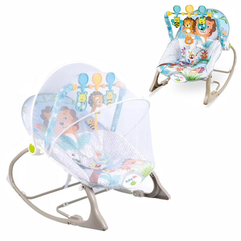 Silla Mecedora, Vibradora Y Musical Para Bebe 3 En 1 Babyon