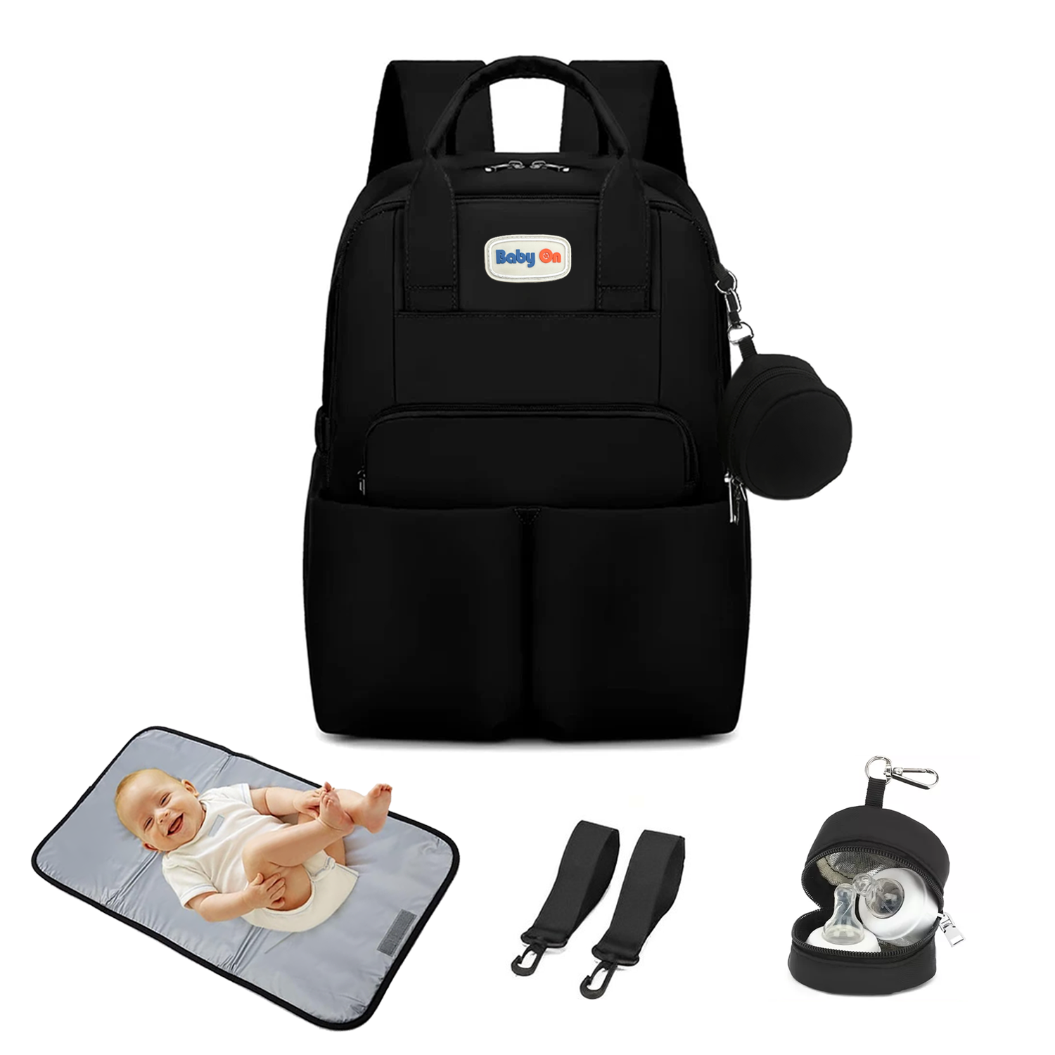 Mochila Pañalera Premium(GRANDE) + Cambiador Multifuncional  Para Bebes Baby On