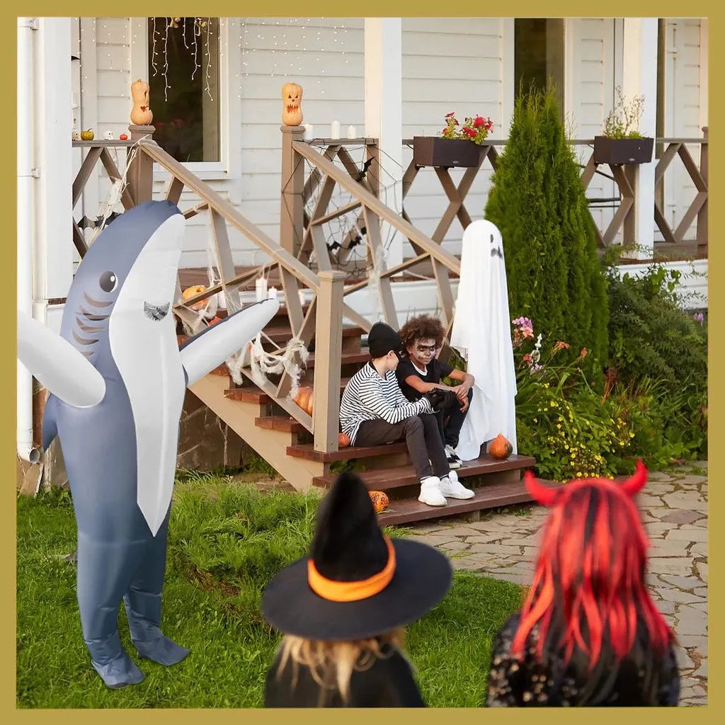 Disfraz Inflable De Tiburon Divertido Para Adultos