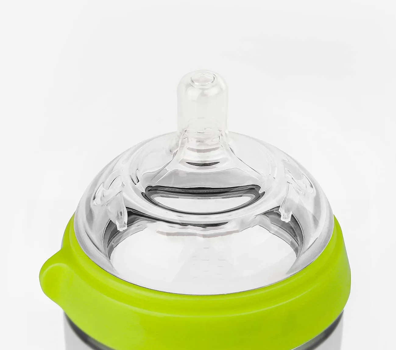 Tetero Biberon En Silicona Cuello Ancho Con Válvula Flexible