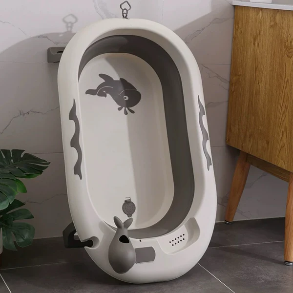 Bañera Plegable GRANDE! BabyOn + Ducha Electrica + Nadador