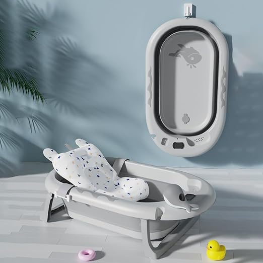 Bañera Plegable GRANDE! BabyOn + Ducha Electrica + Nadador