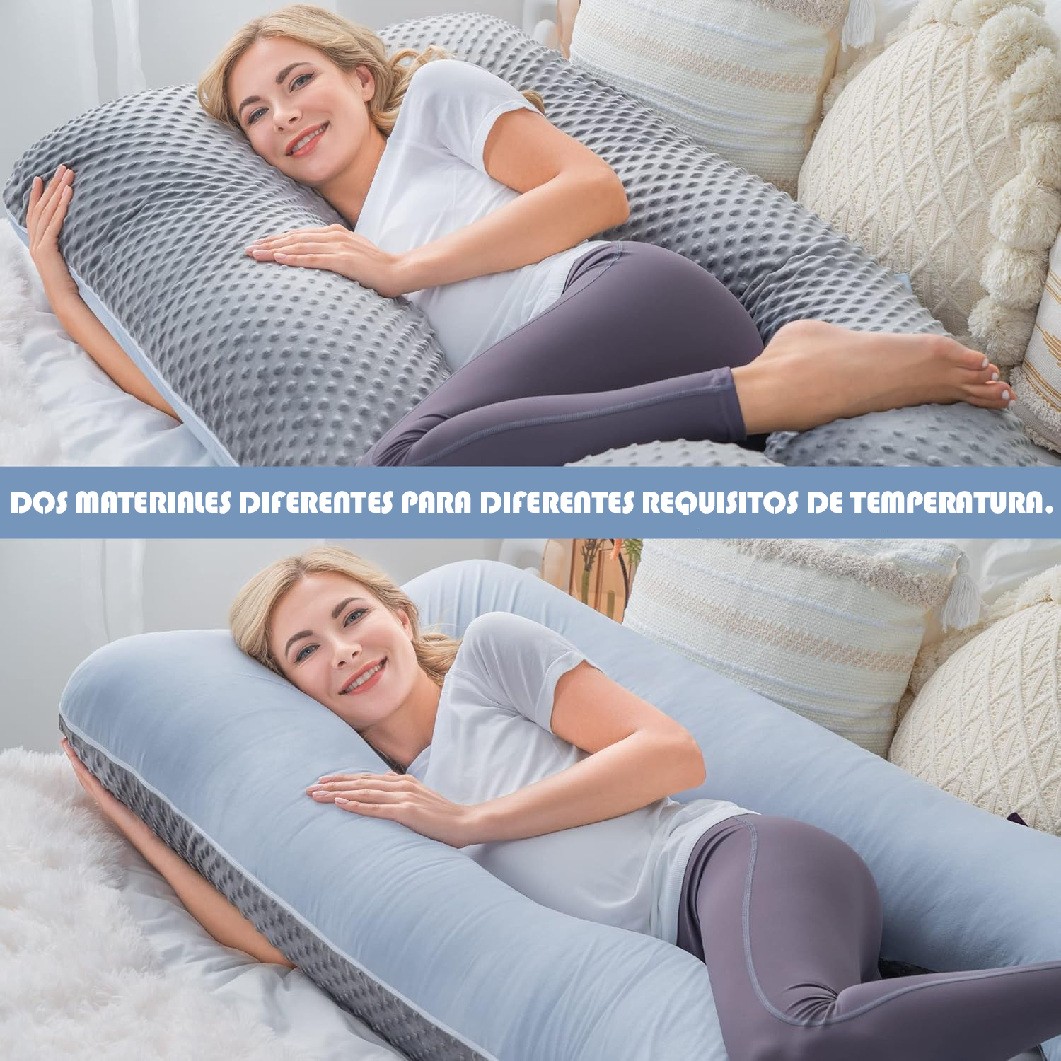 Almohada Ortopédica De Maternidad y Descanso Grande
