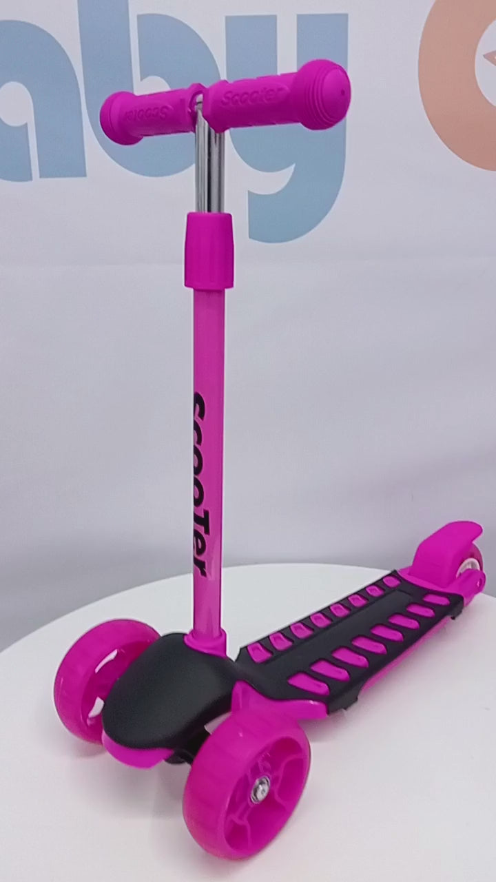 Patineta Scooter Kick And Ride Llantas Anchas Y Luces