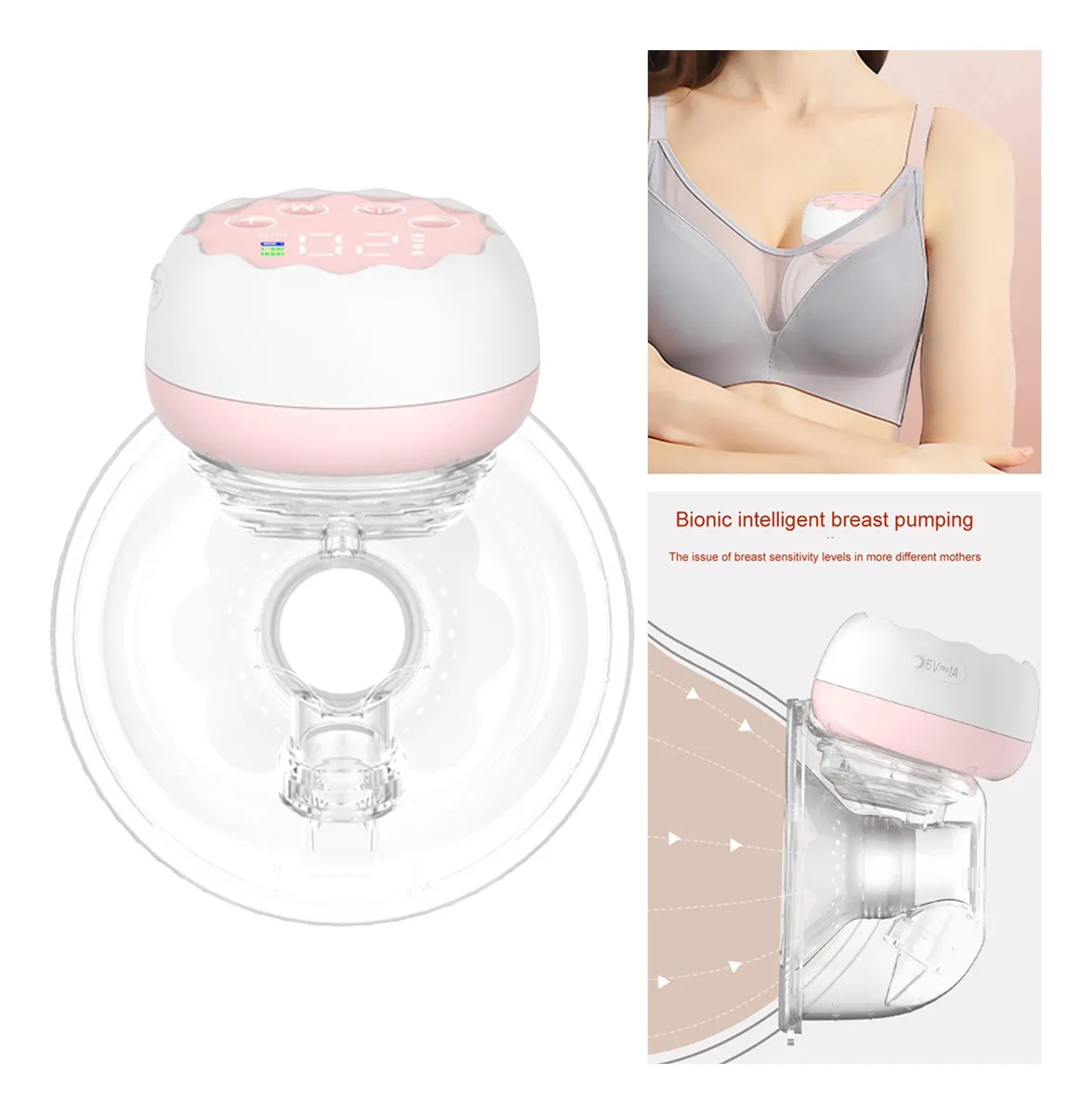 Extractor de Leche Materna Eléctrico Recargable con Doble Copa