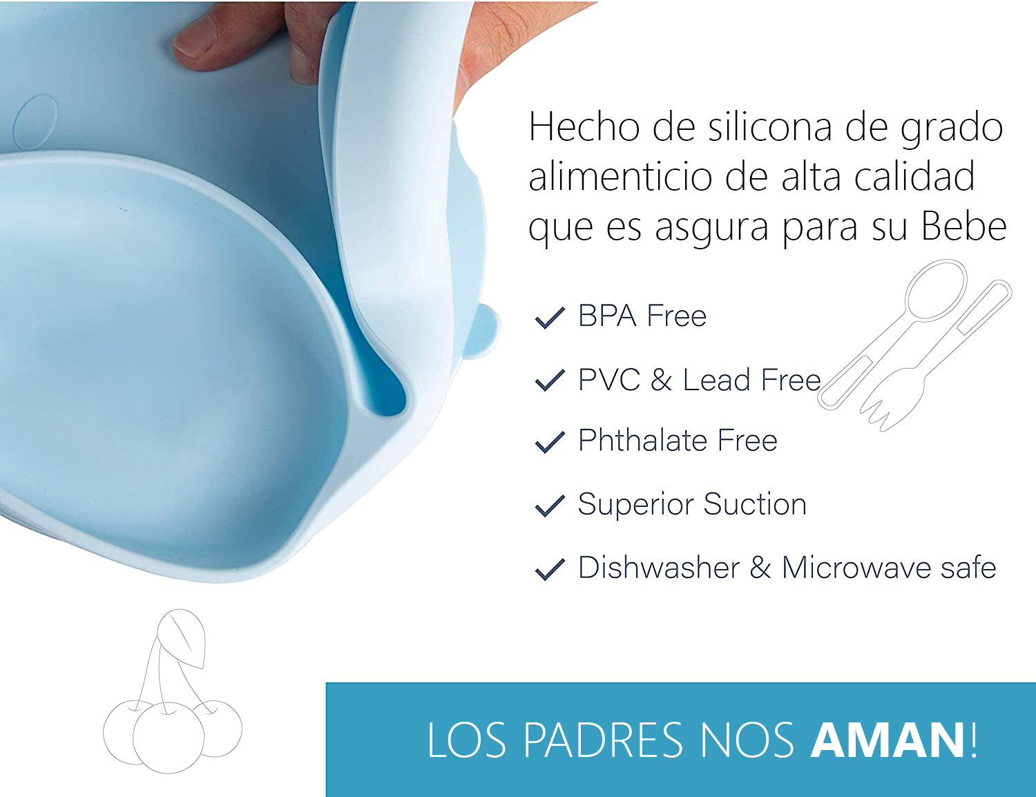 Plato Resistente en silicona Diseño de Oso