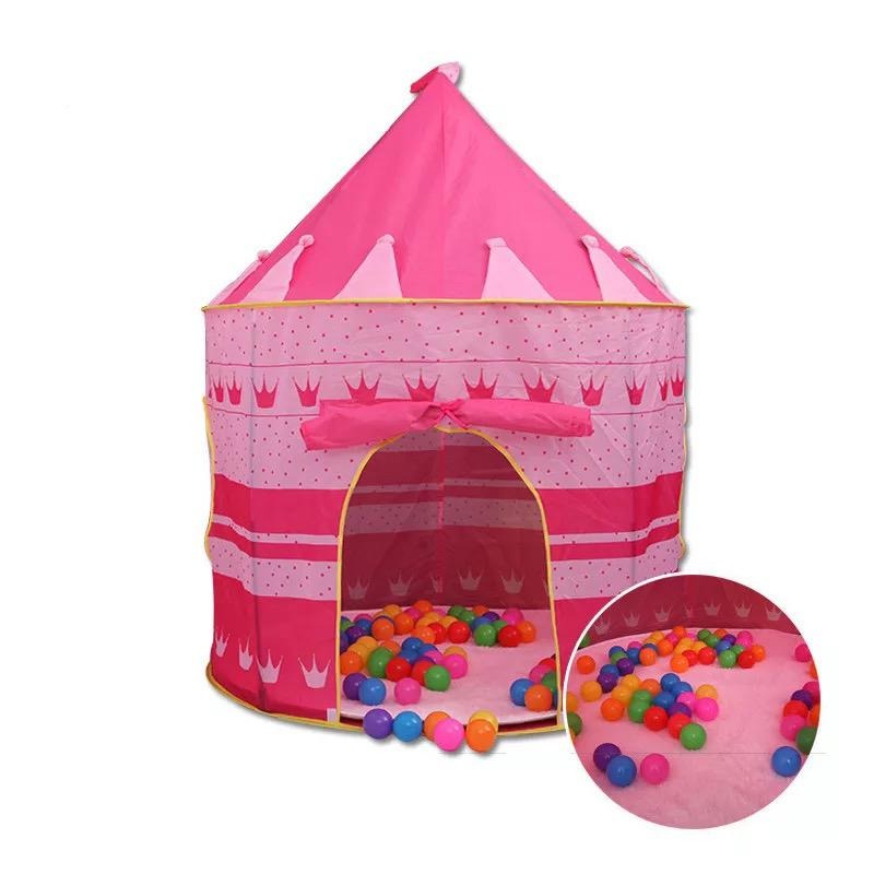 Carpa Castillo Plegable Infantil Con 100 Pelotas Multicolor