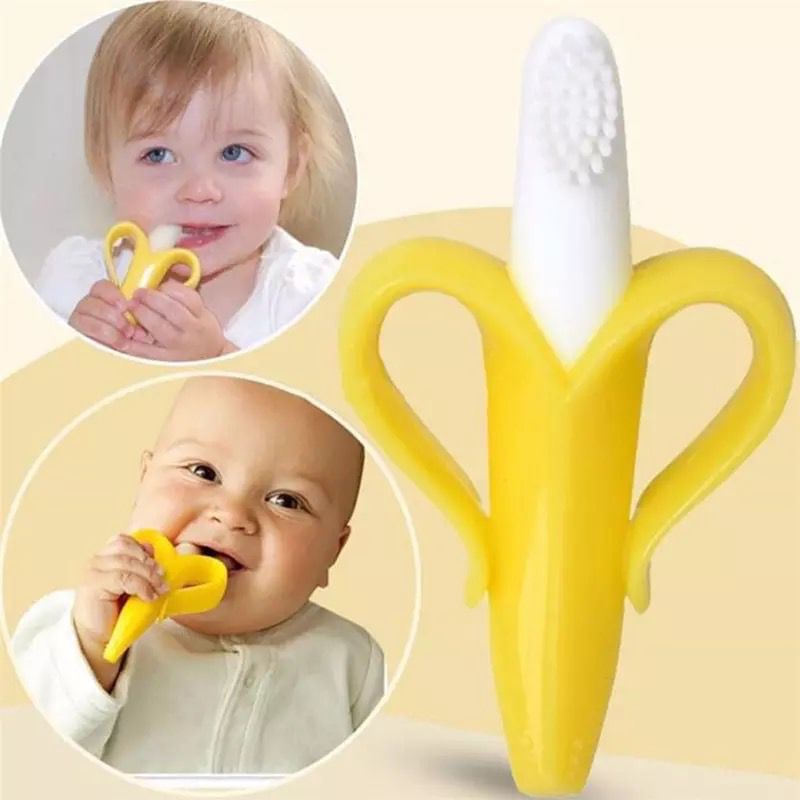 Llama dientes Mordedor Cepillo Dental Bebe Banano Masajeador