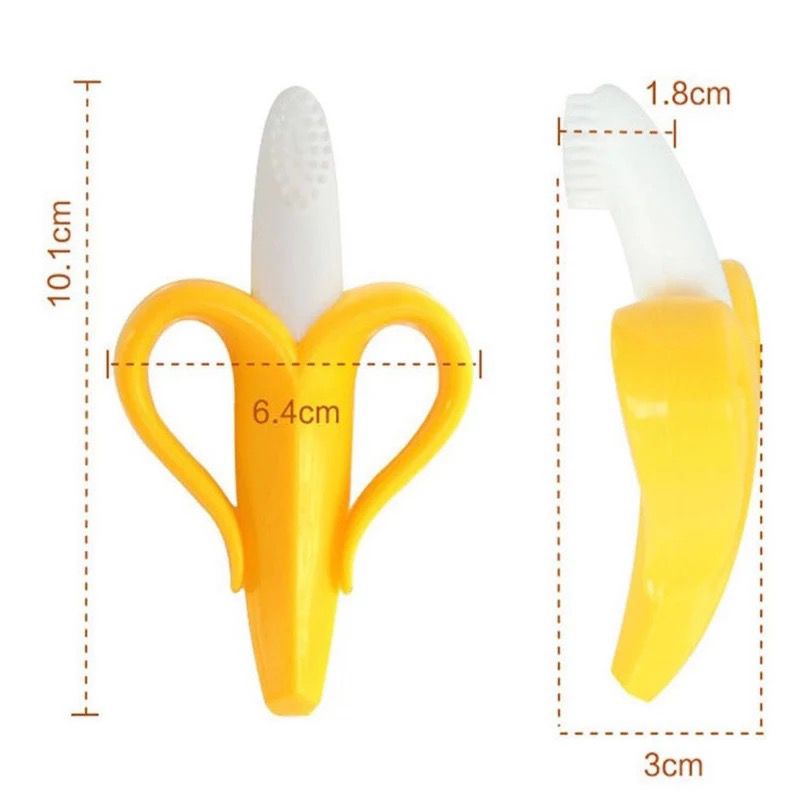 Llama dientes Mordedor Cepillo Dental Bebe Banano Masajeador
