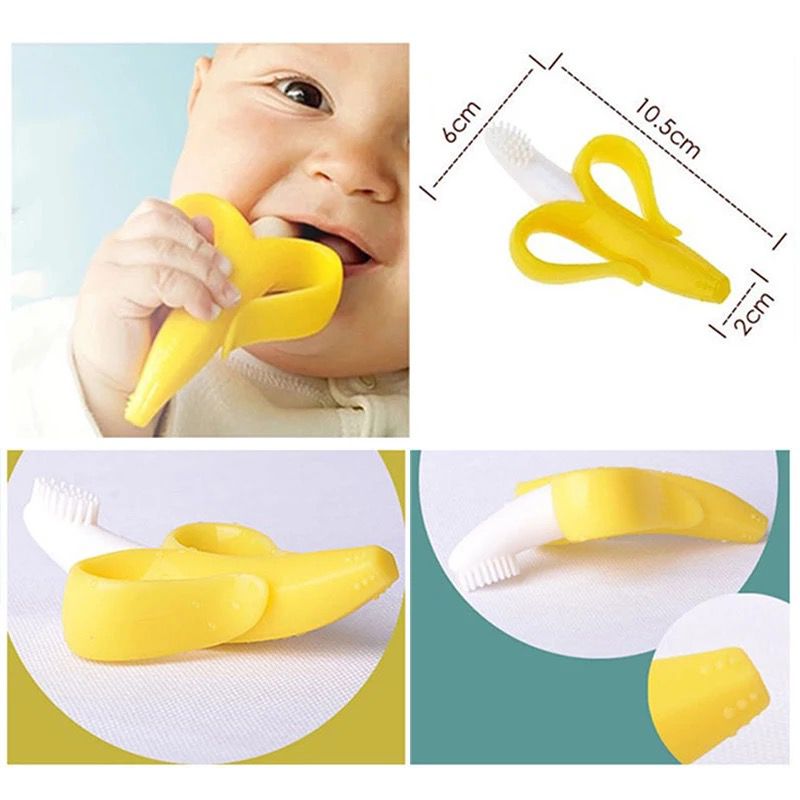 Llama dientes Mordedor Cepillo Dental Bebe Banano Masajeador